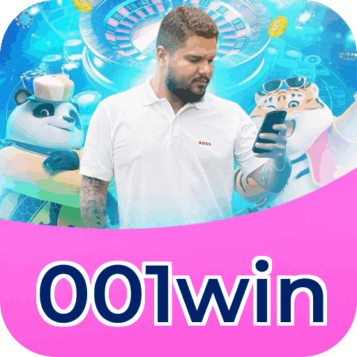 Interface do aplicativo 001win mostrando jogos disponíveis no iOS e Android